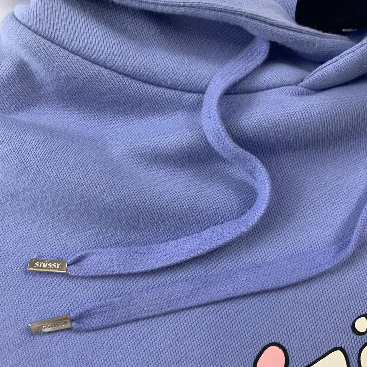 Stussy Cropped Hoodie With Floral Centre Print (S)