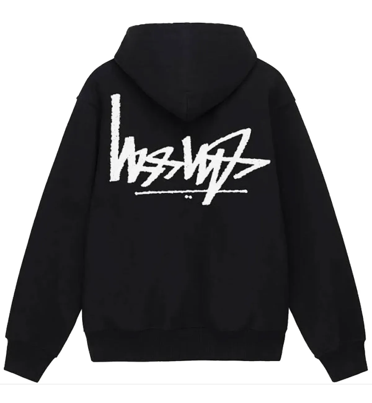Stussy Flipped Zip Hoodie (Black)