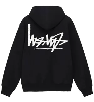 Stussy Flipped Zip Hoodie (Black)