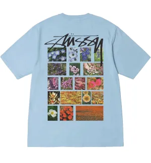 Stussy Flower Grid Pigment Dyed Tee (Blue)
