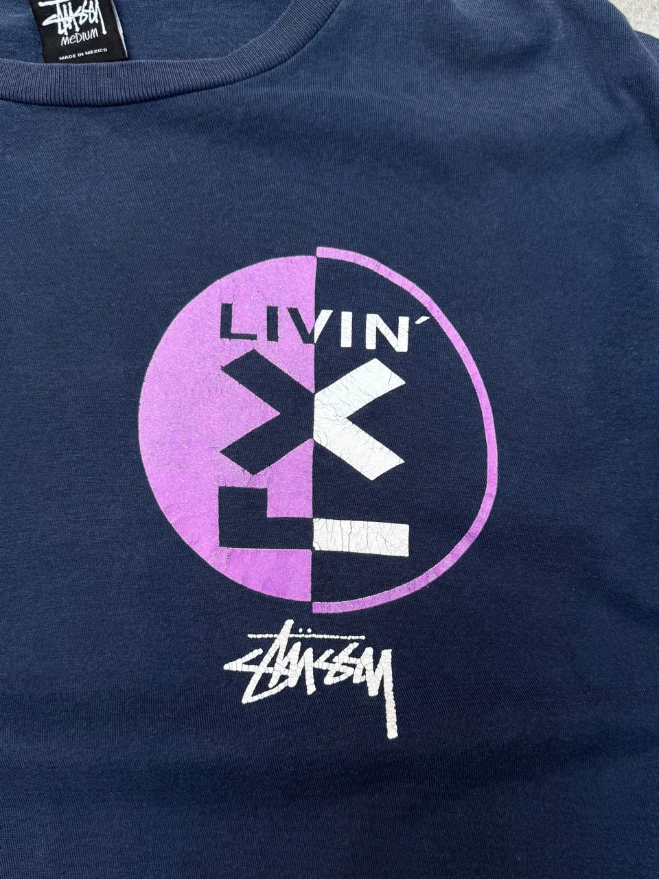 Stussy 'Knowledge Power' Navy Graphic Tee