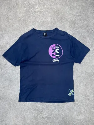 Stussy 'Knowledge Power' Navy Graphic Tee