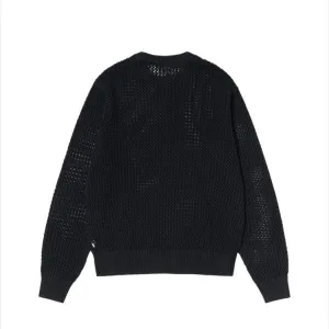 Stussy Loose Gauge Pigment Dyed Sweater // Black