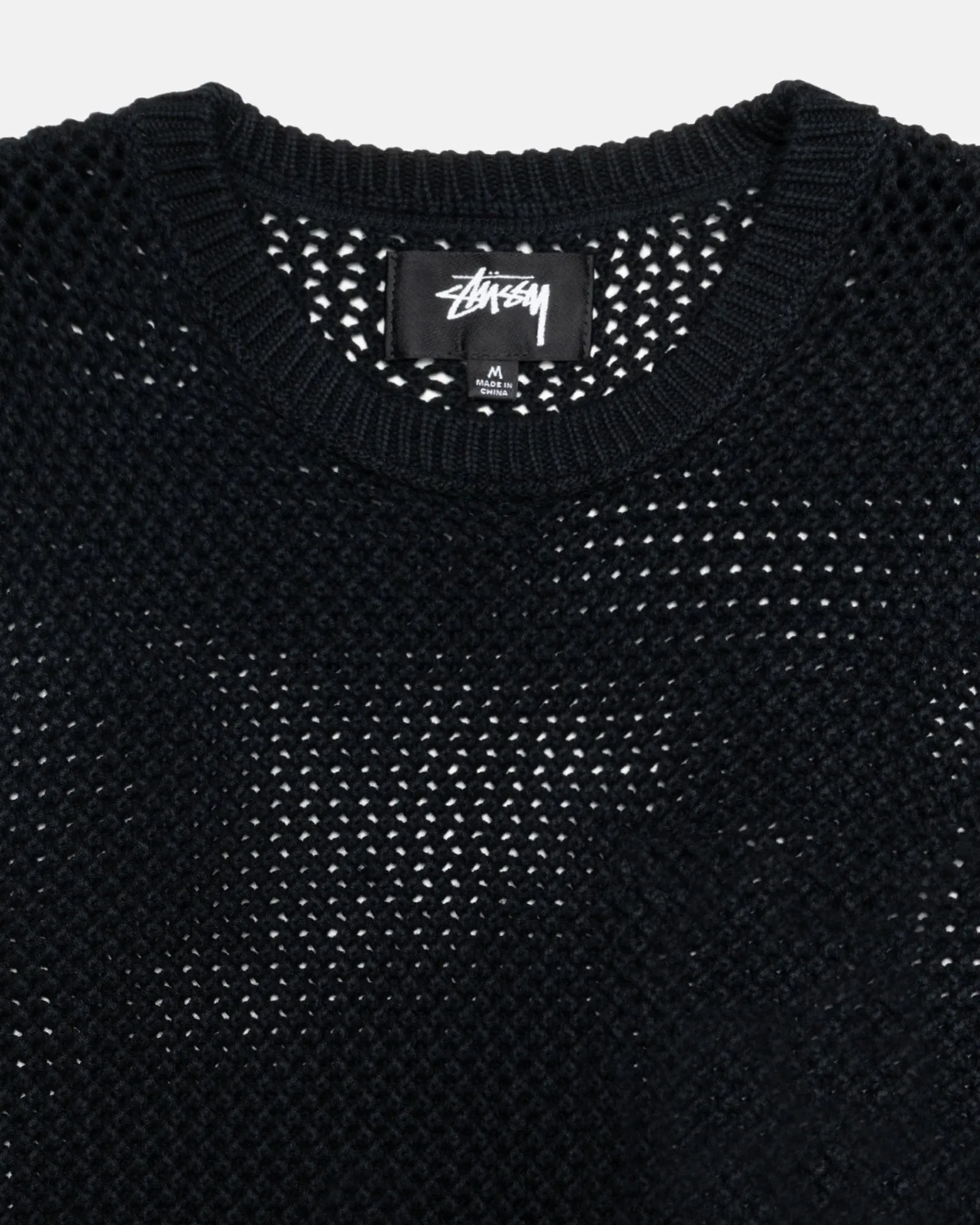 Stussy Loose Gauge Pigment Dyed Sweater // Black