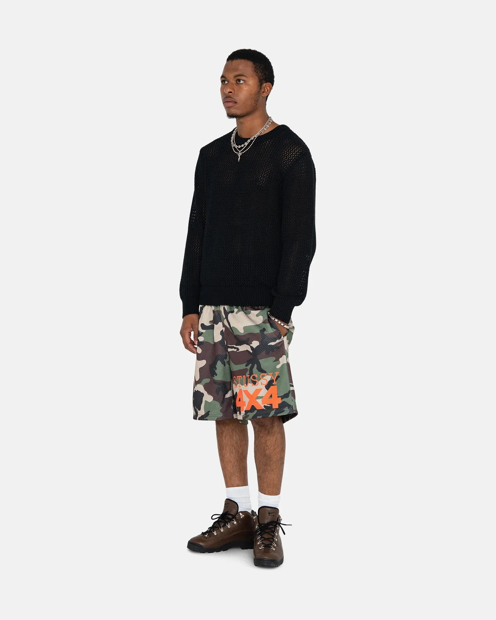 Stussy Loose Gauge Pigment Dyed Sweater // Black