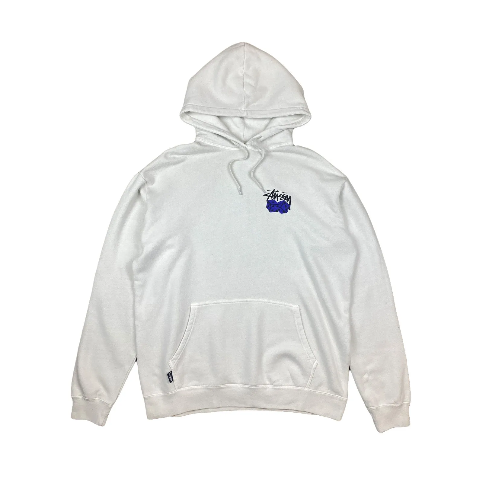 Stussy Pair of Dice Hood Pigment Washed White Sale