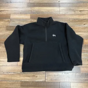 Stussy Polar Fleece Half Zip Black