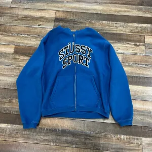 Stussy Sport Zip Hoodie Blue