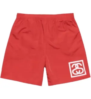 Stussy SS Link Water Short (Red)
