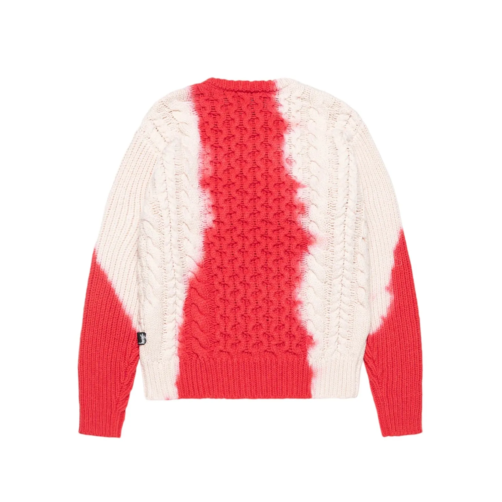 Stussy Tie Dye Fisherman Sweater // Red