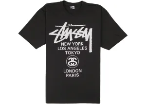 STUSSY WORLD TOUR TEE BLACK
