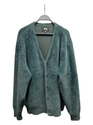 STUSSY/Cardigan/XL/Cotton/GRN/GREEN SWEATER