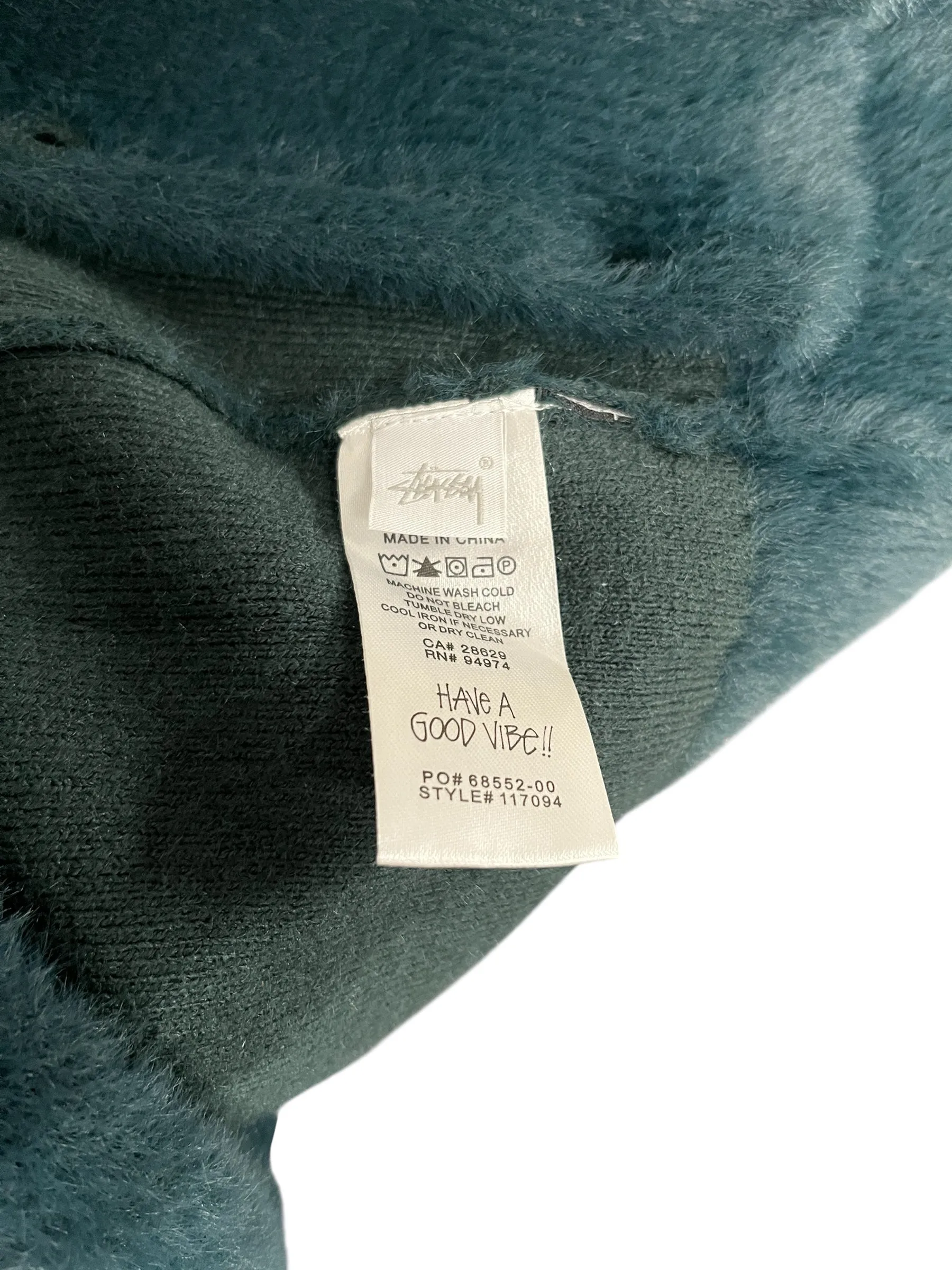 STUSSY/Cardigan/XL/Cotton/GRN/GREEN SWEATER