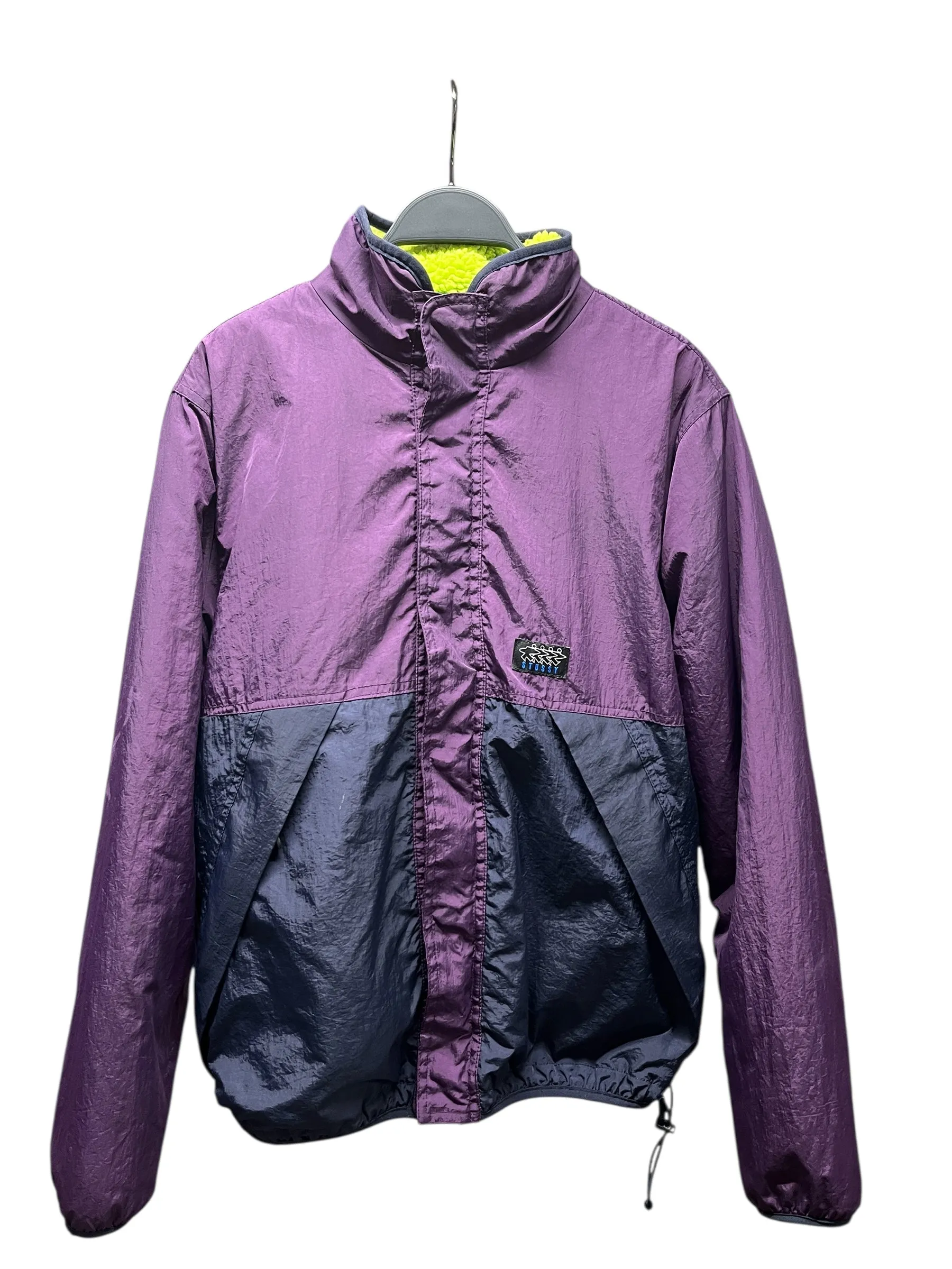 STUSSY/Coat/S/Cotton/GRN/Single Breasted/