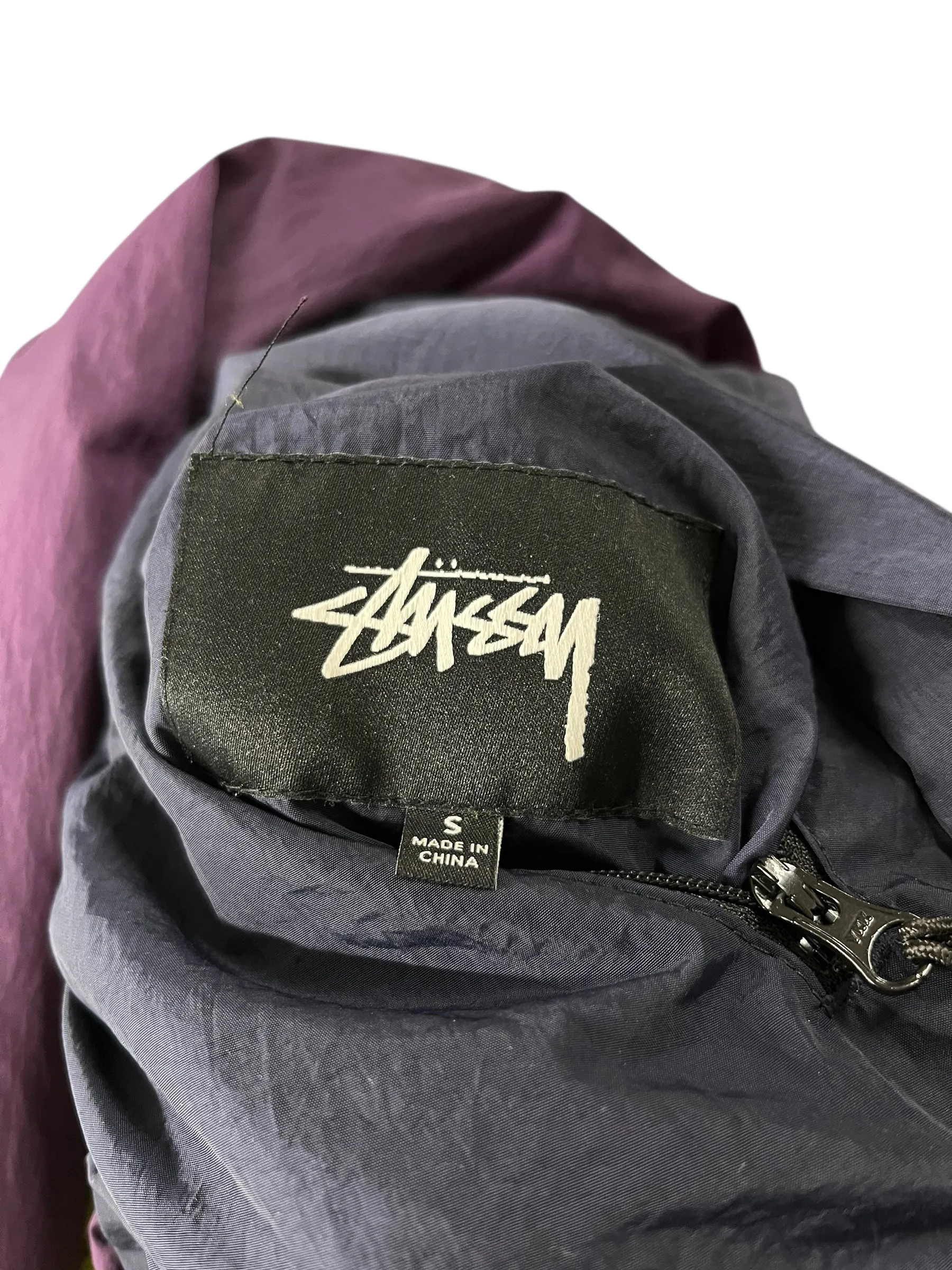 STUSSY/Coat/S/Cotton/GRN/Single Breasted/