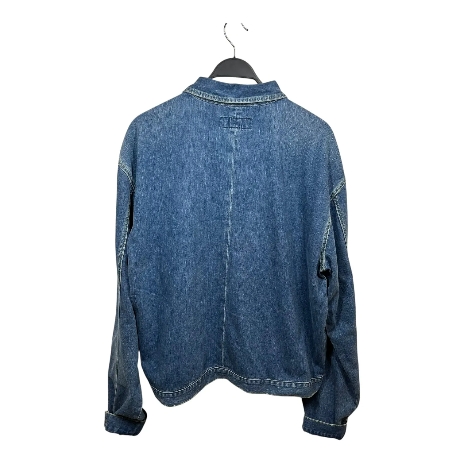 STUSSY/Denim Jkt/Cotton/BLU/denim yellow stitch