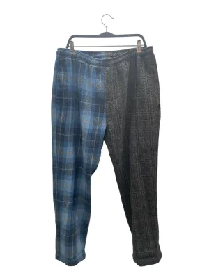 STUSSY/HARRIS TWEED/Straight Pants/XXL/Tweed/BLU/Plaid/HAND WOVEN TWO TONE