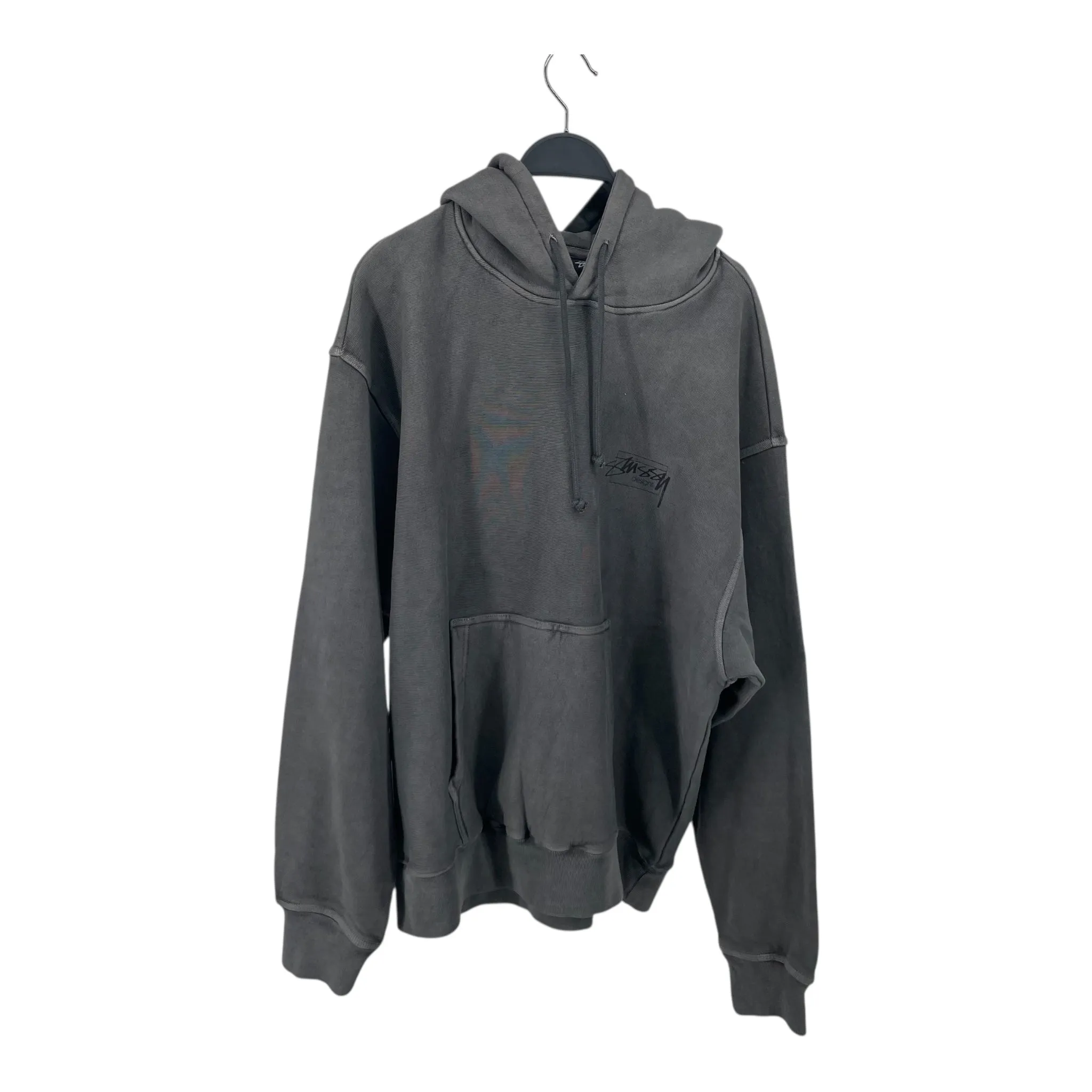 STUSSY/Hoodie/XL/Cotton/GRY/STUSSY DESIGNS