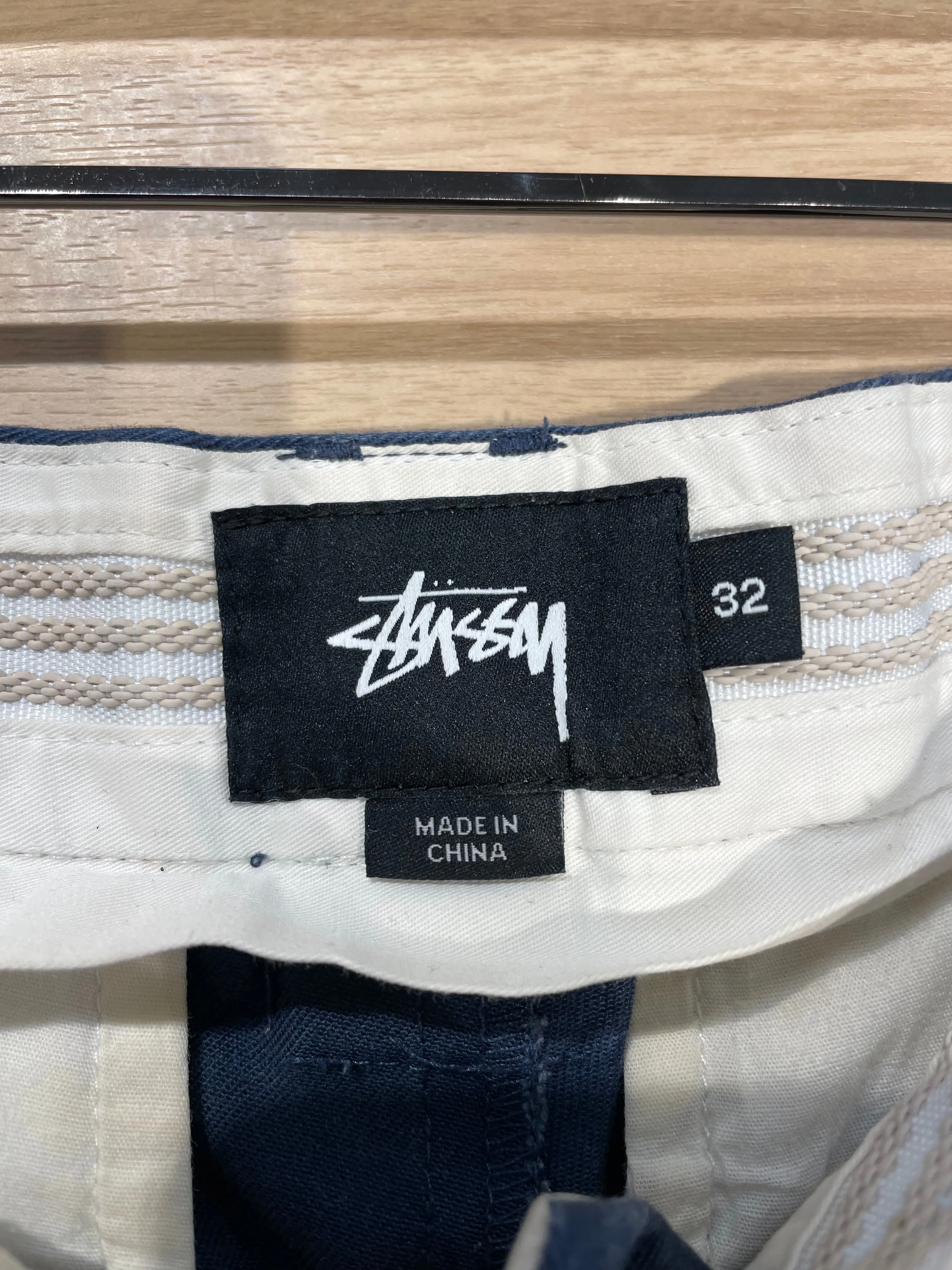 STUSSY/Slacks/32/Cotton/NVY/