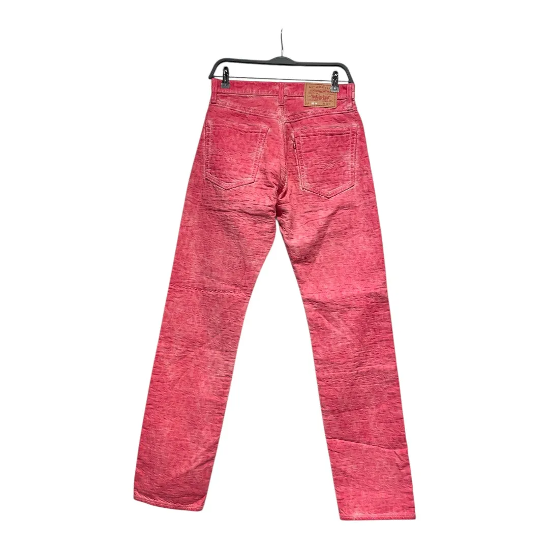 STUSSY/STUSSY/Levi's/Straight Pants/28/Denim/PNK/All Over Print/CW-1023