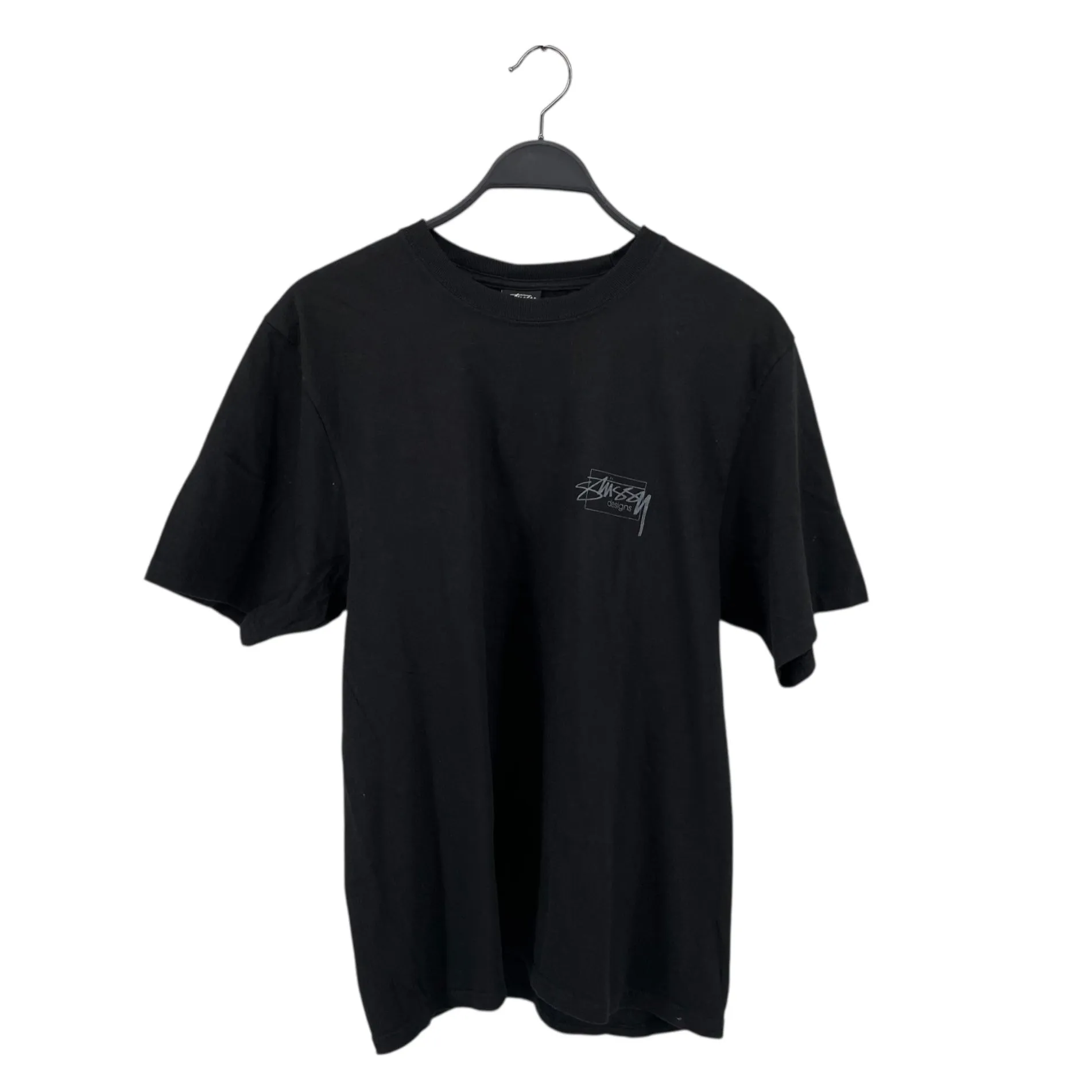 STUSSY/T-Shirt/M/Cotton/BLK/STUSSY DESIGNS