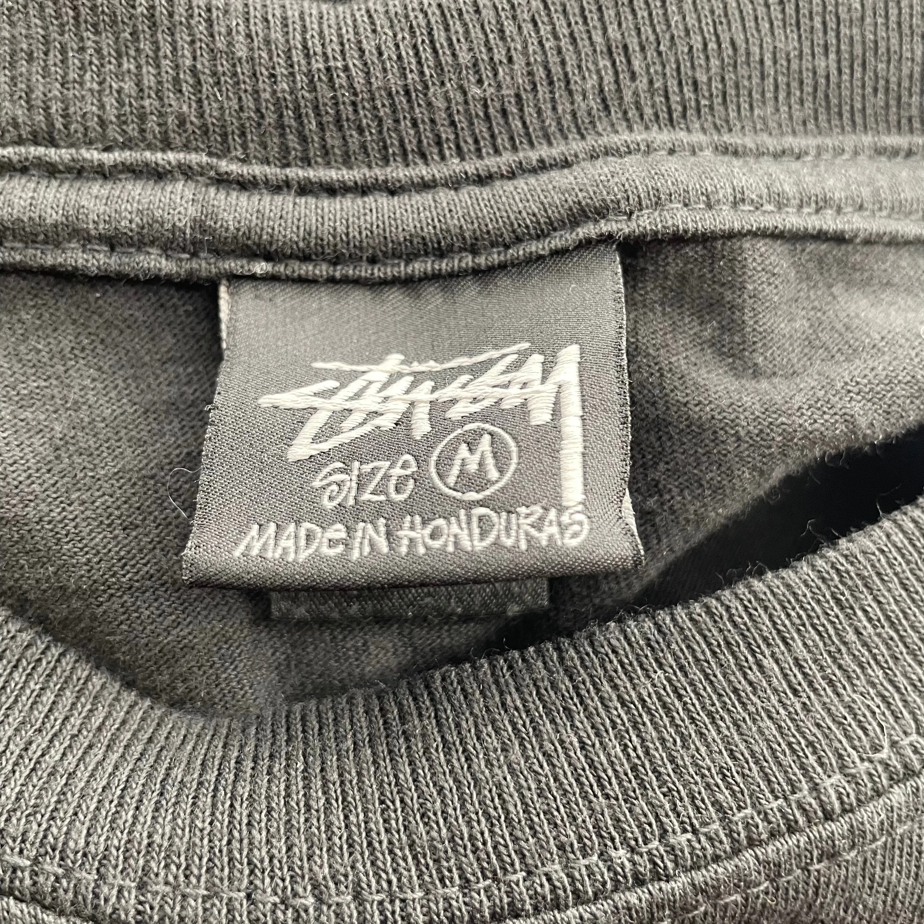 STUSSY/T-Shirt/M/Cotton/BLK/STUSSY DESIGNS