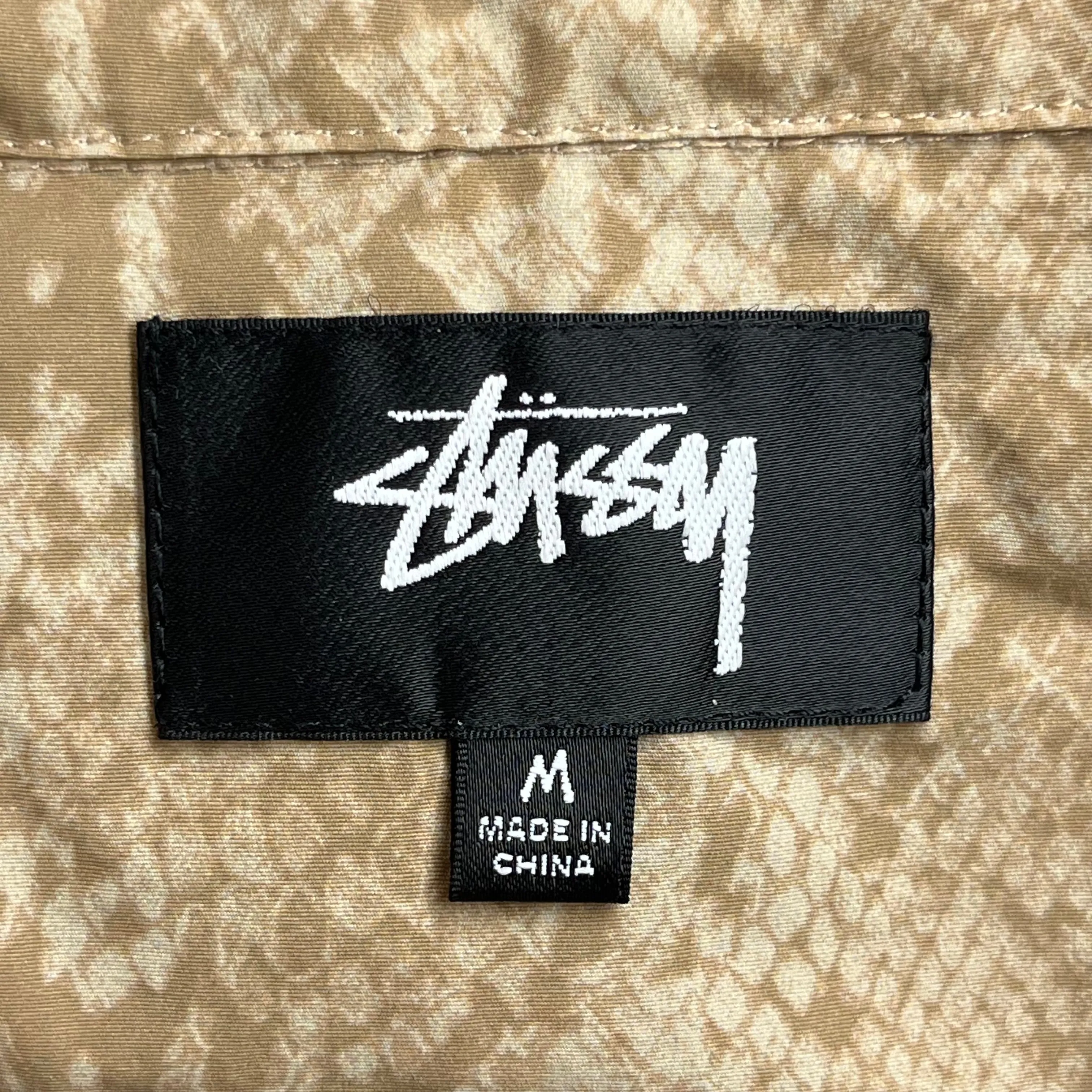 STUSSY/Windbreaker/M/Nylon/BEG/Animal Pattern/Beach Shell Snake