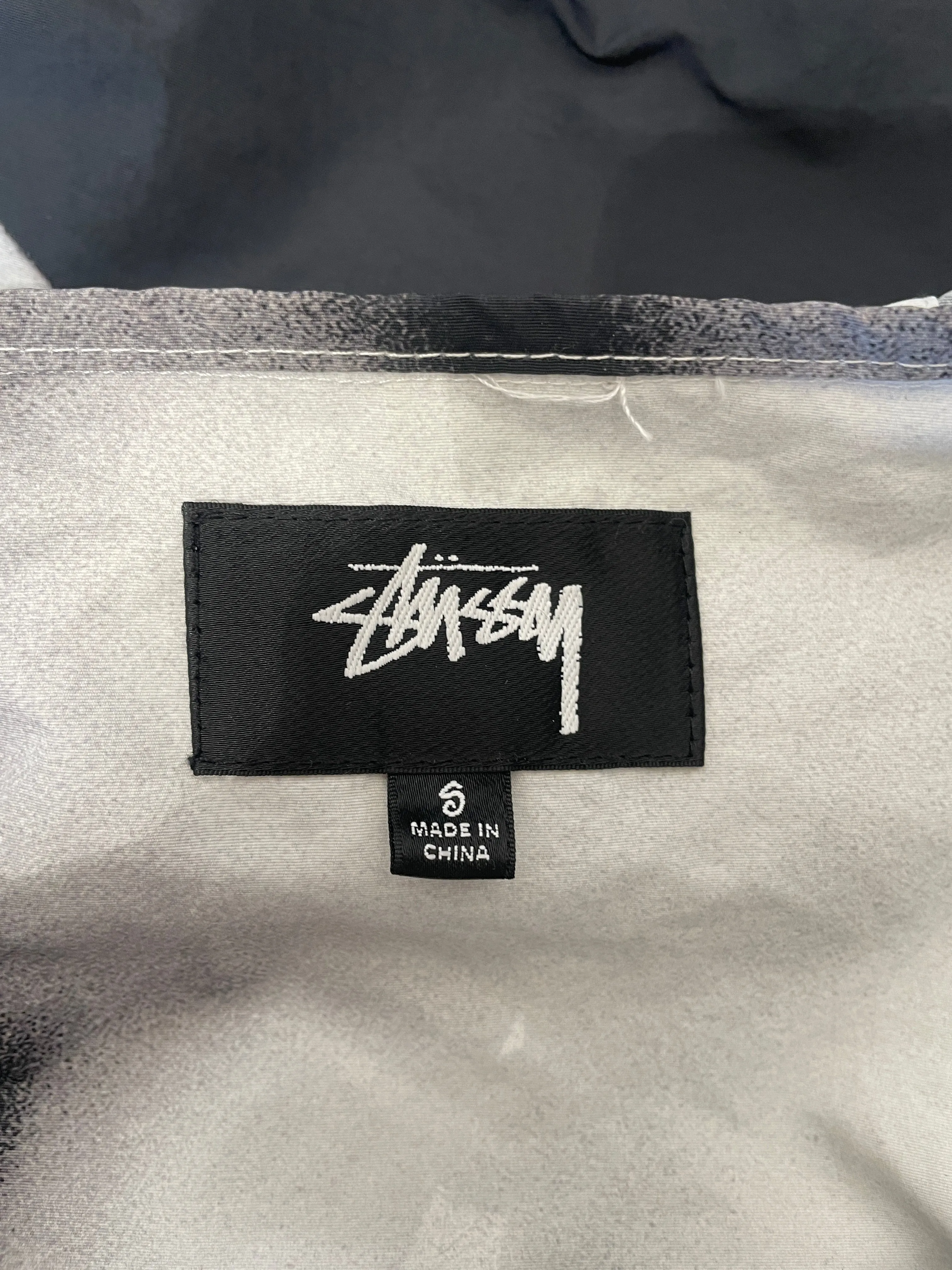 STUSSY/Windbreaker/M/Nylon/BLK/All Over Print/8ball Shell