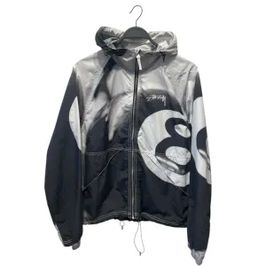 STUSSY/Windbreaker/M/Nylon/BLK/All Over Print/8ball Shell
