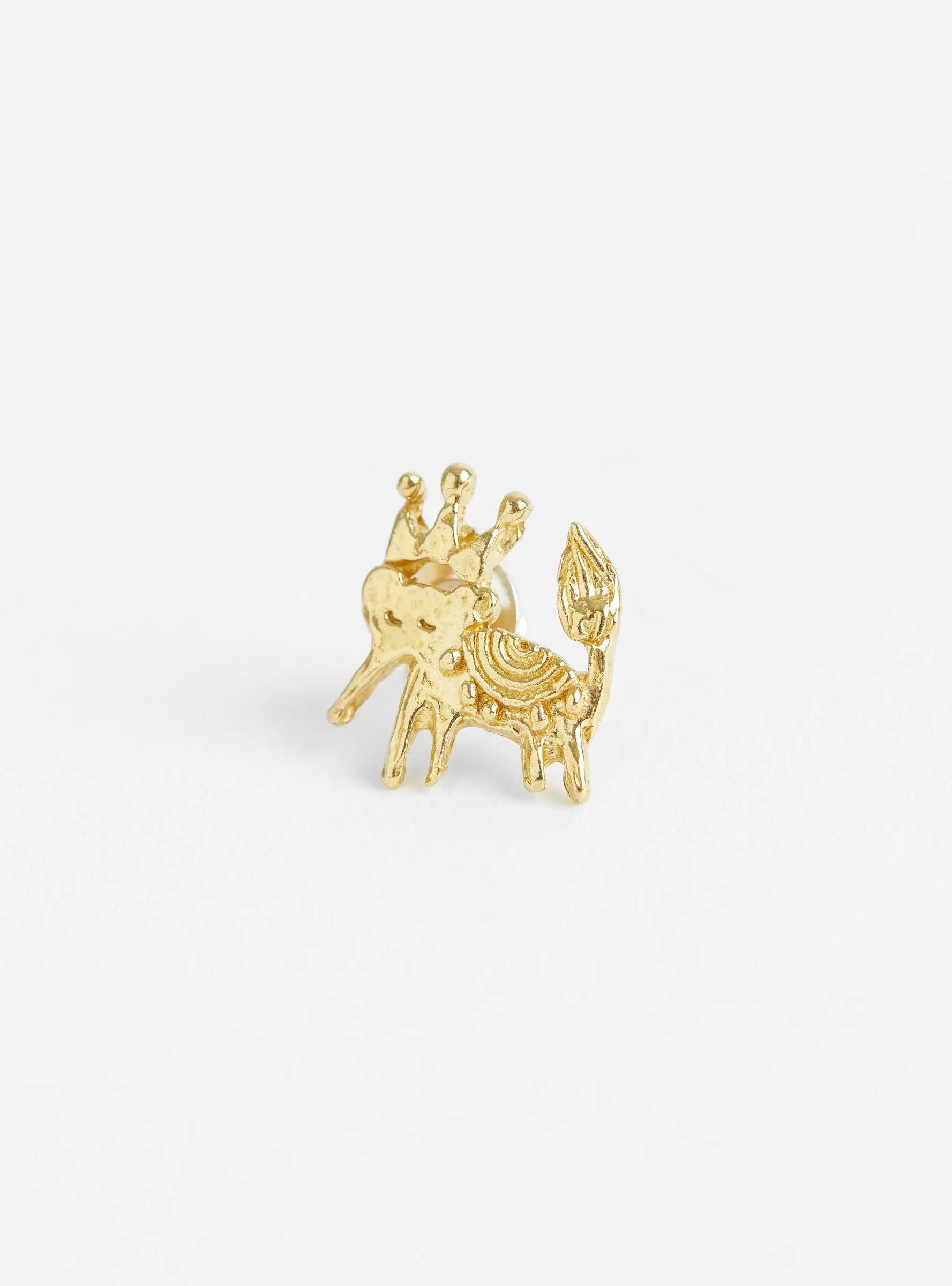 The Lucky Little Elephant Stud Brass