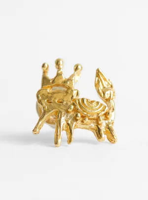The Lucky Little Elephant Stud Brass