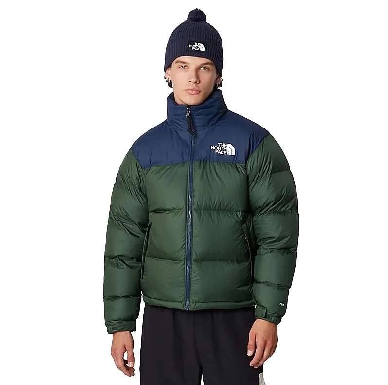 THE NORTH FACE 1996 RETRO NUPTSE JACKET VERDE PINO/AZUL MARINO | CHAQUETA DE PLUMAS ICNICA
