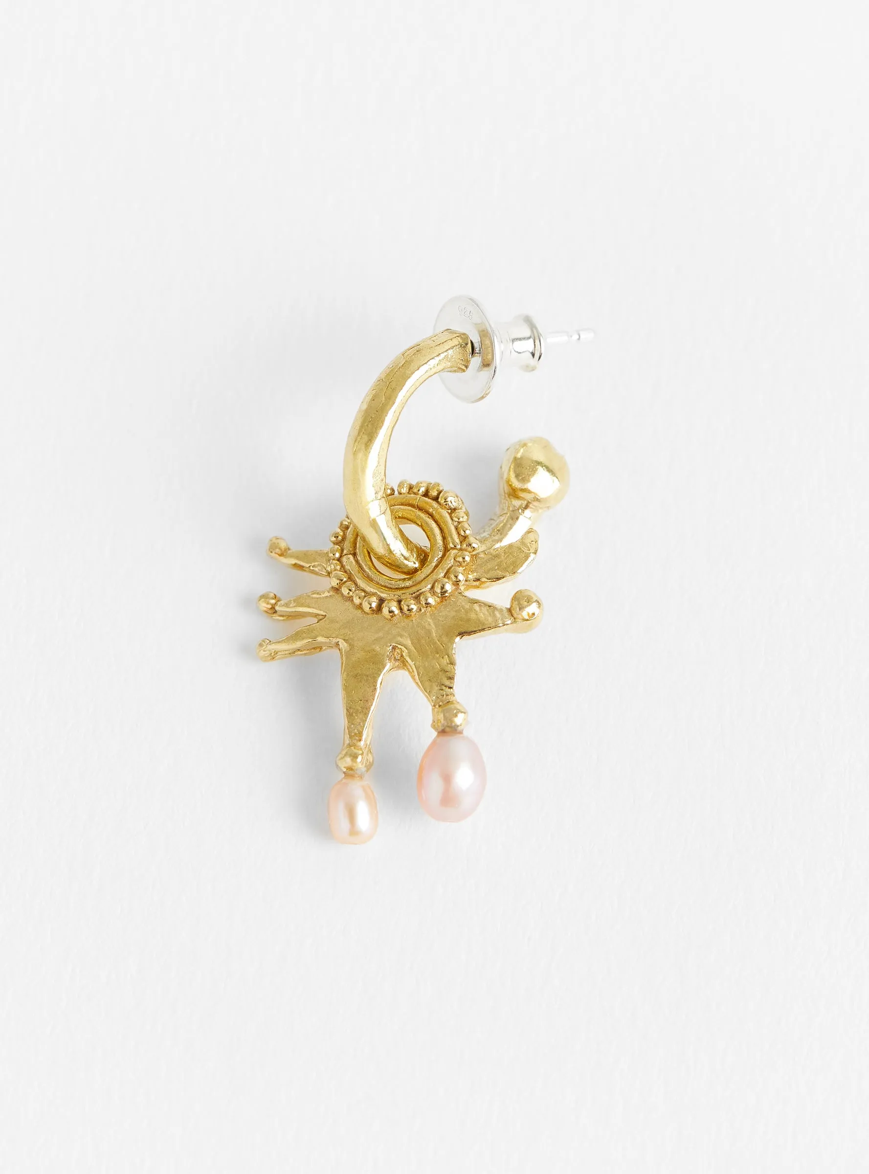 The Pierrot Tomb Charm Hoop Freshwater Pearl