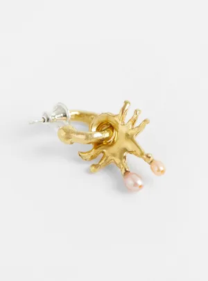 The Pierrot Tomb Charm Hoop Freshwater Pearl
