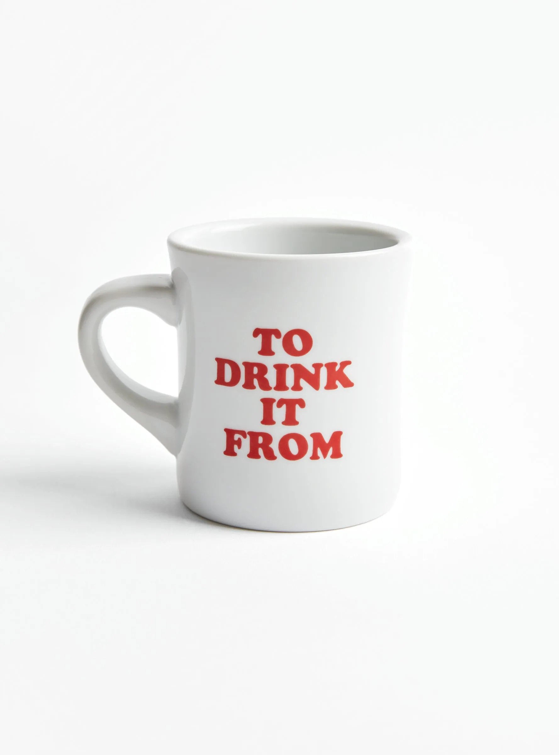 To Drink From Diner Mug Red