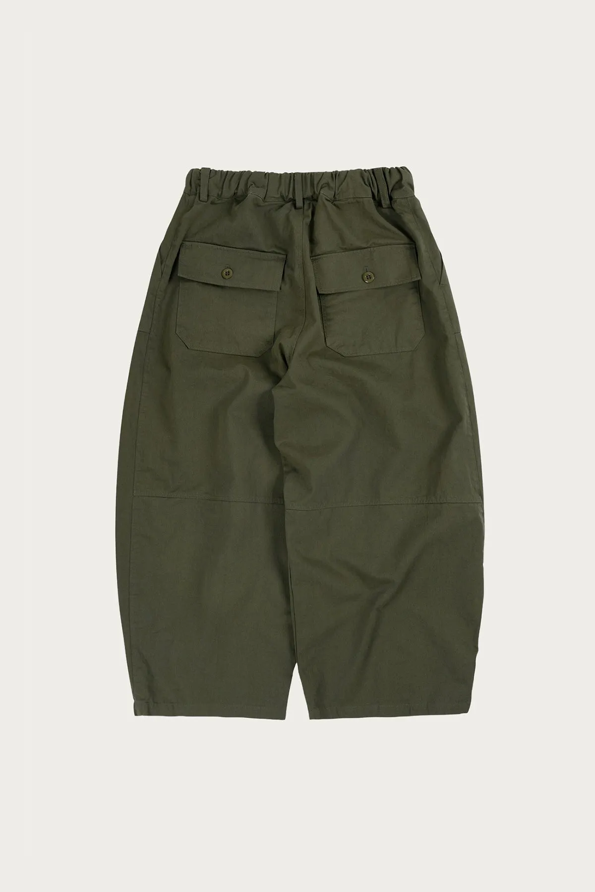 Twill Balloon Pants - Olive