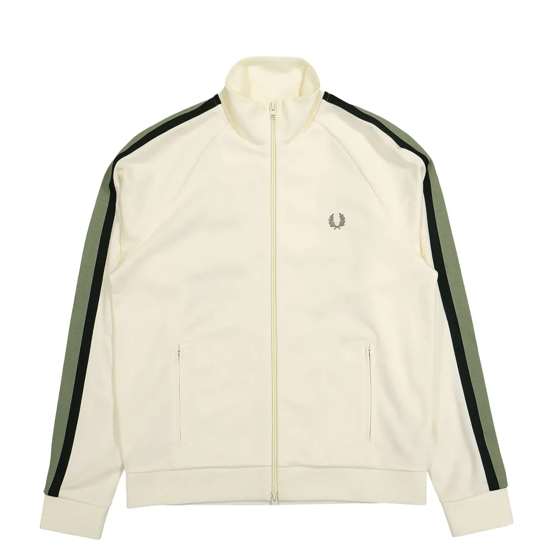 TWO COLOUR TAPE TRACK JACKET LIGHT ECRU