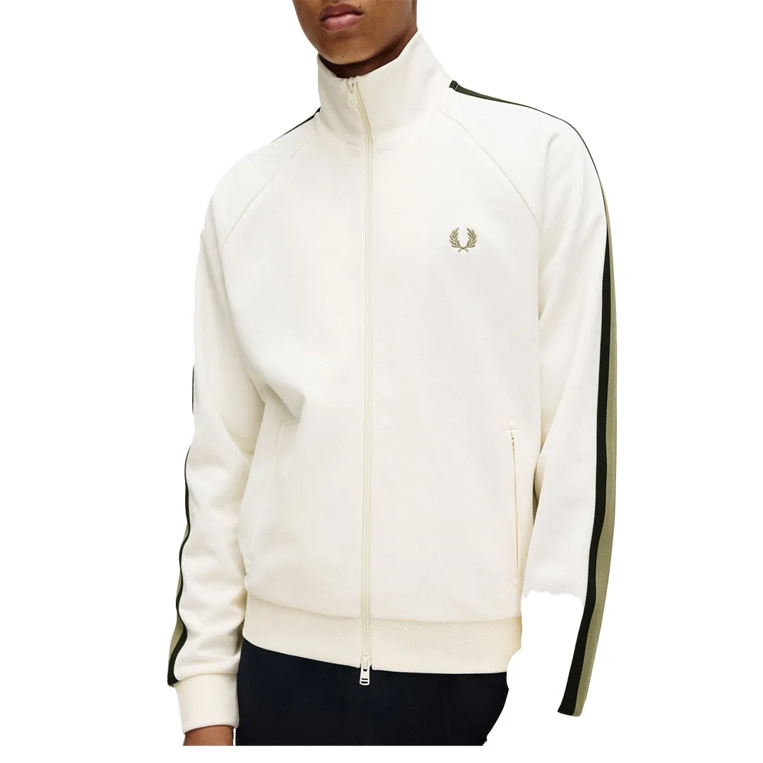 TWO COLOUR TAPE TRACK JACKET LIGHT ECRU
