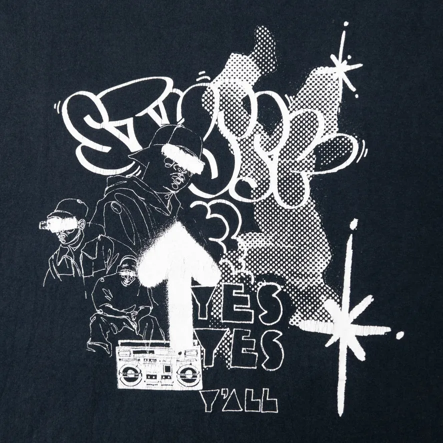 Vintage Stussy Graffiti Graphic Long Sleeve T Shirt Size L