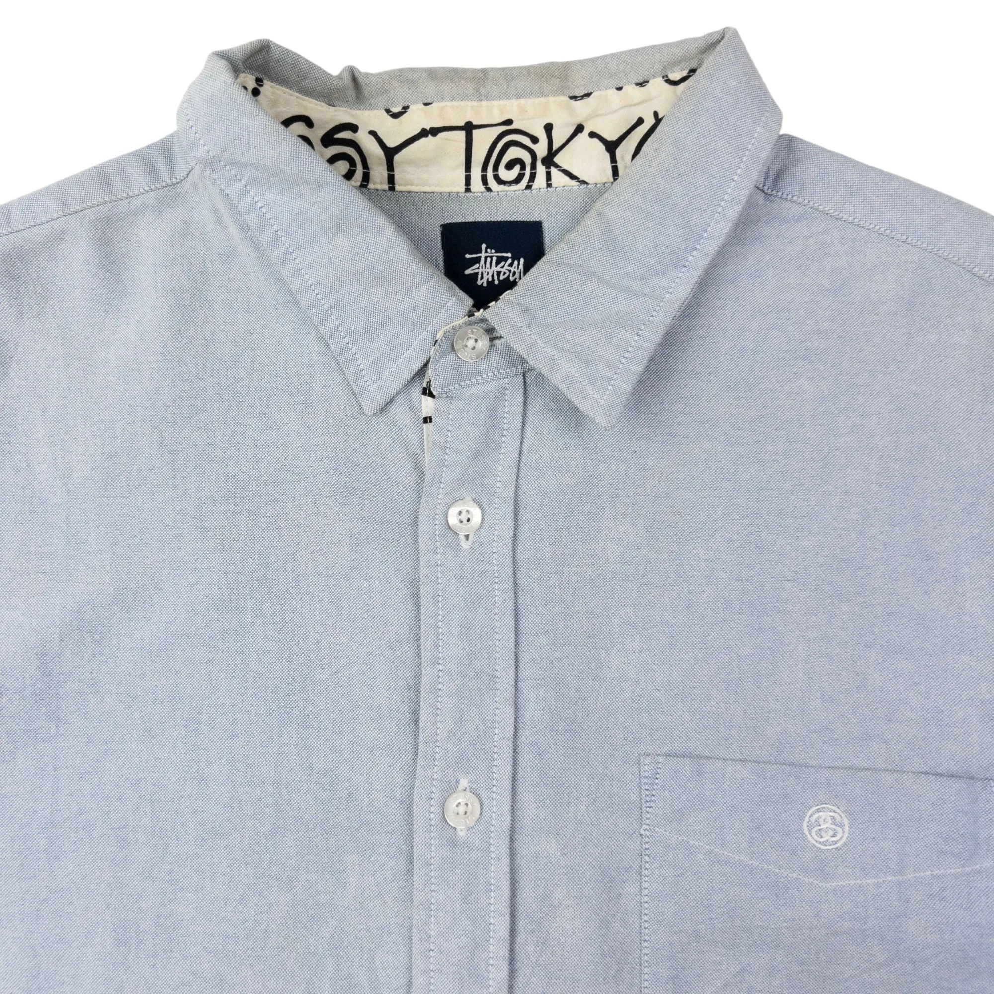 Vintage Stussy Long Sleeve Button Up Shirt Size L