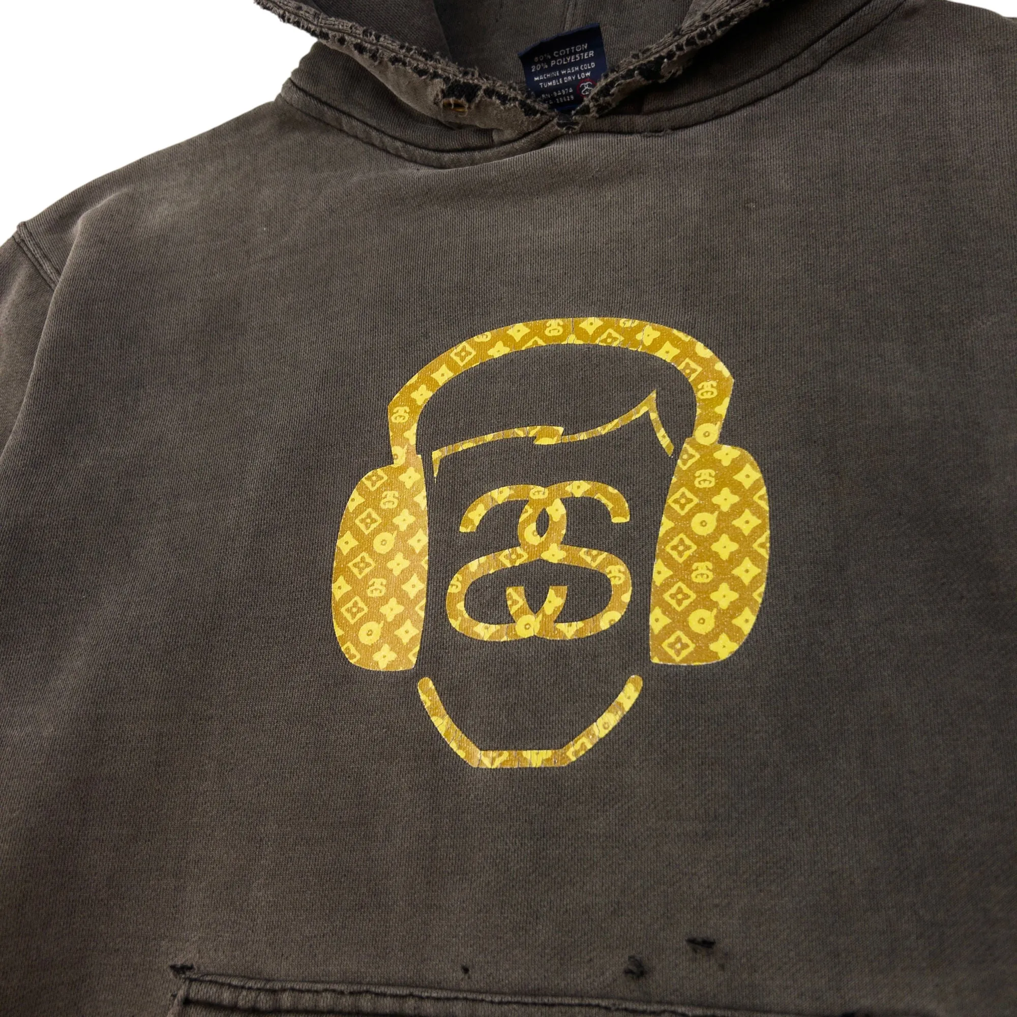 Vintage Stussy Monogram Graphic Hoodie Size M