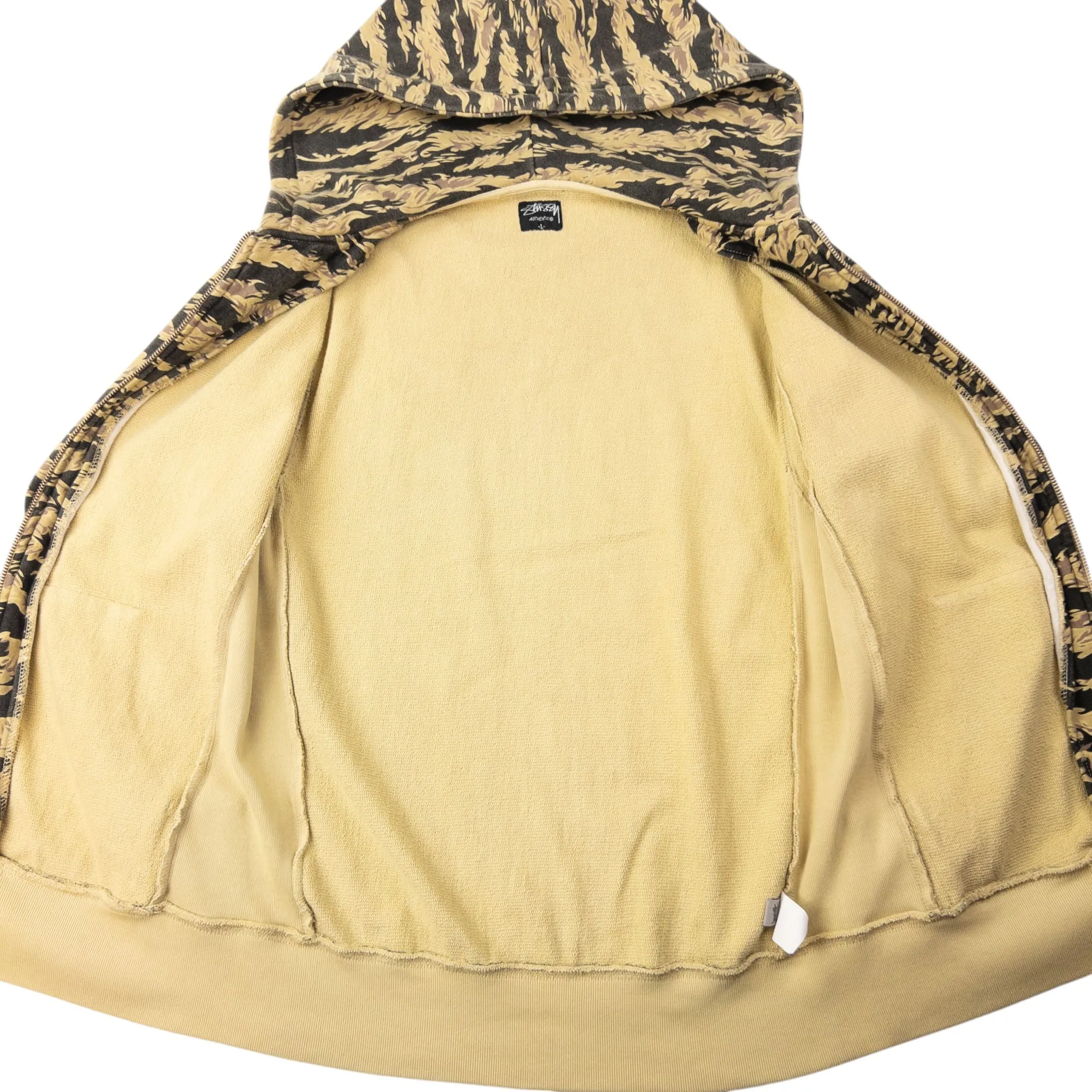 Vintage Stussy Pattern Zip Up Hoodie Size M