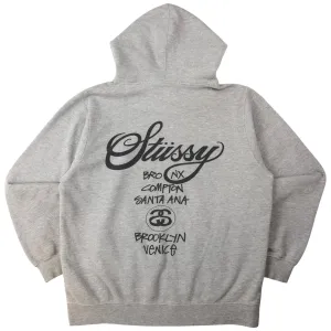Vintage Stussy World Tour Graphic Hoodie Size M
