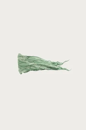 WASHER Crinkle Silk Neckerchief (PECOS Paisley) - Light Green