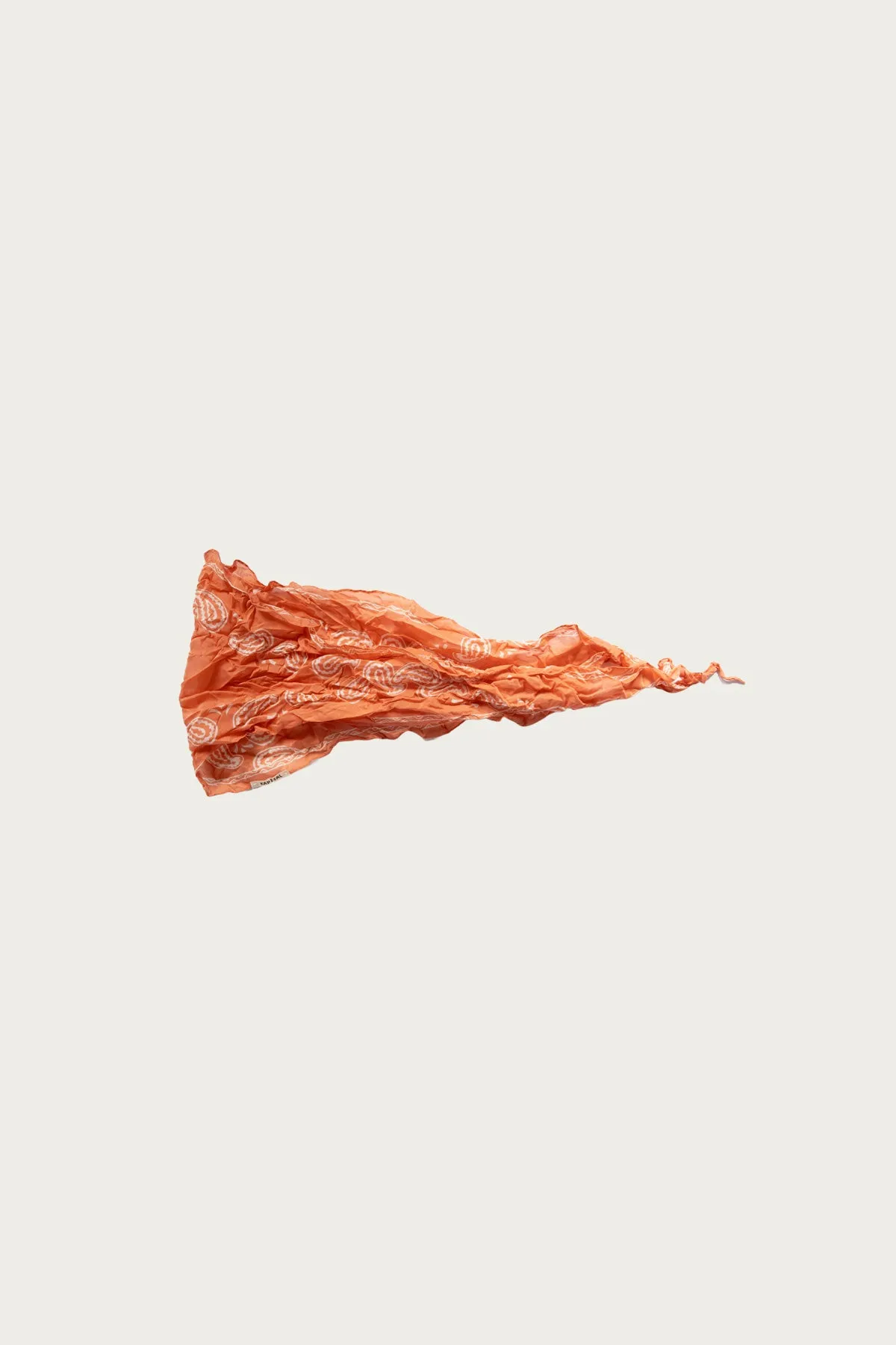 WASHER Crinkle Silk Neckerchief (PECOS Paisley) - Peach