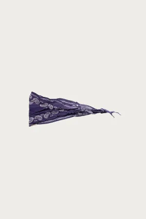 WASHER Crinkle Silk Neckerchief (PECOS Paisley) - Purple