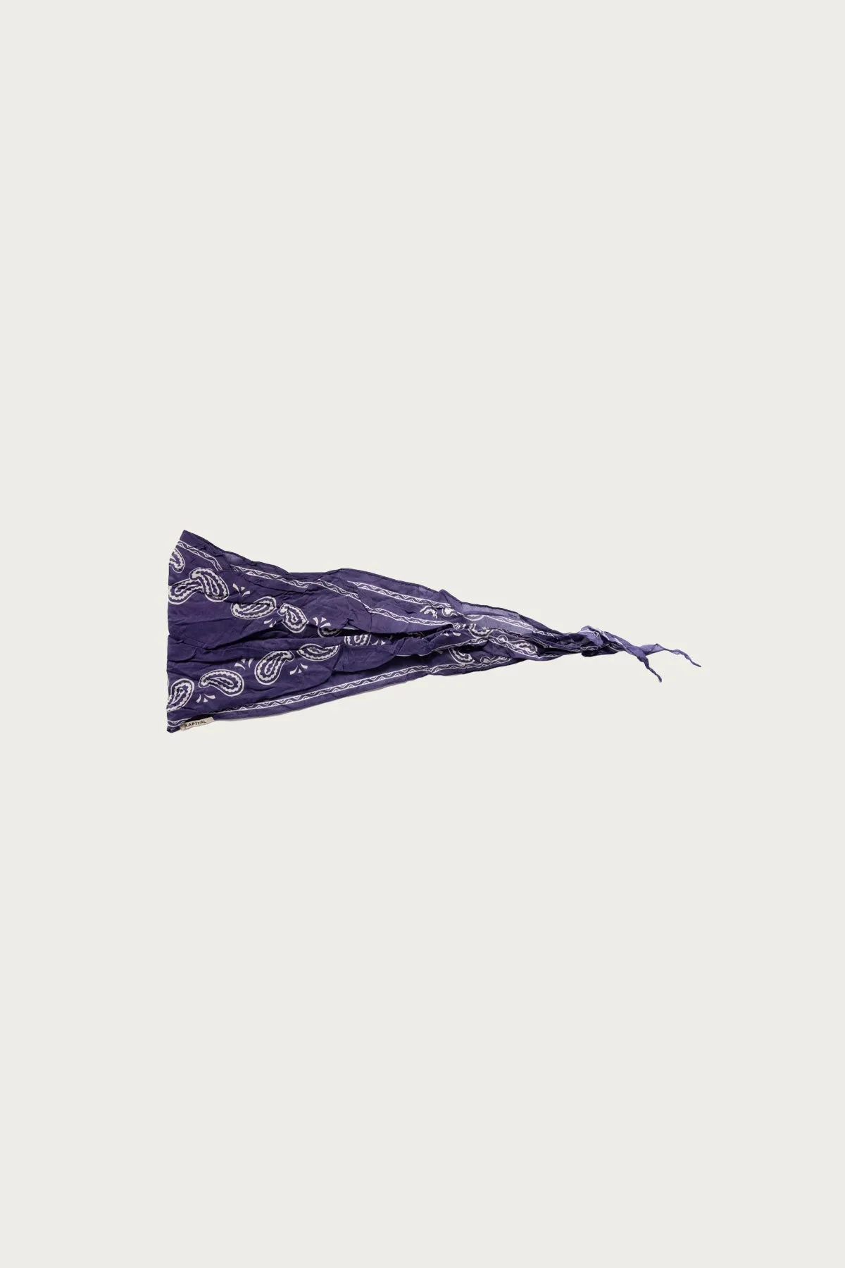WASHER Crinkle Silk Neckerchief (PECOS Paisley) - Purple