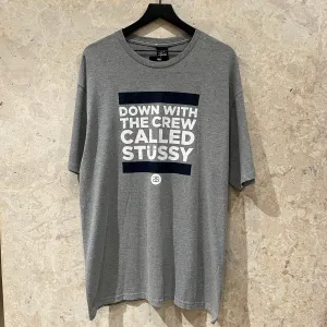 WF 2000s Stussy Down With The Crew T Shirt Size XL