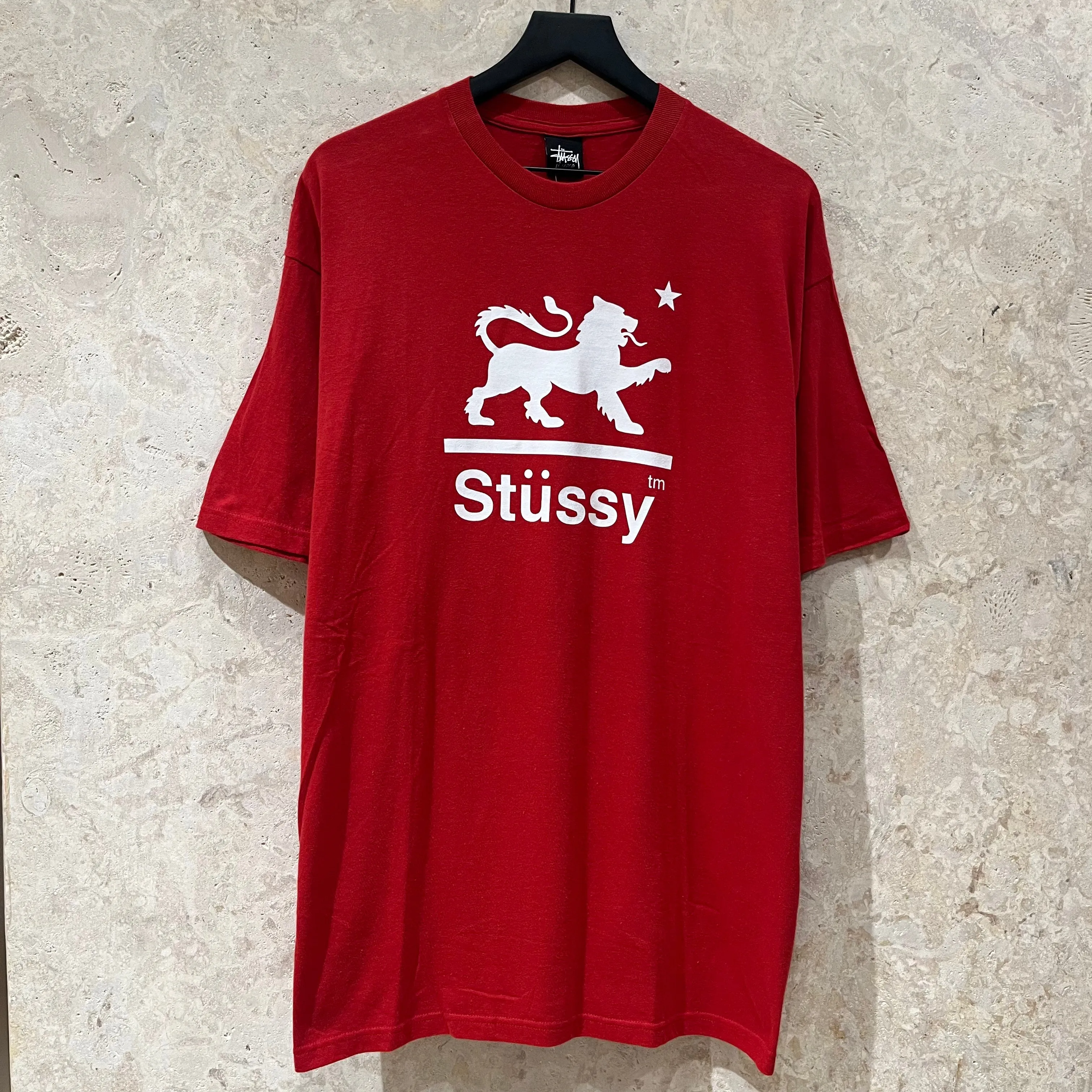 WF 2000s Stussy Lion T Shirt Size XL