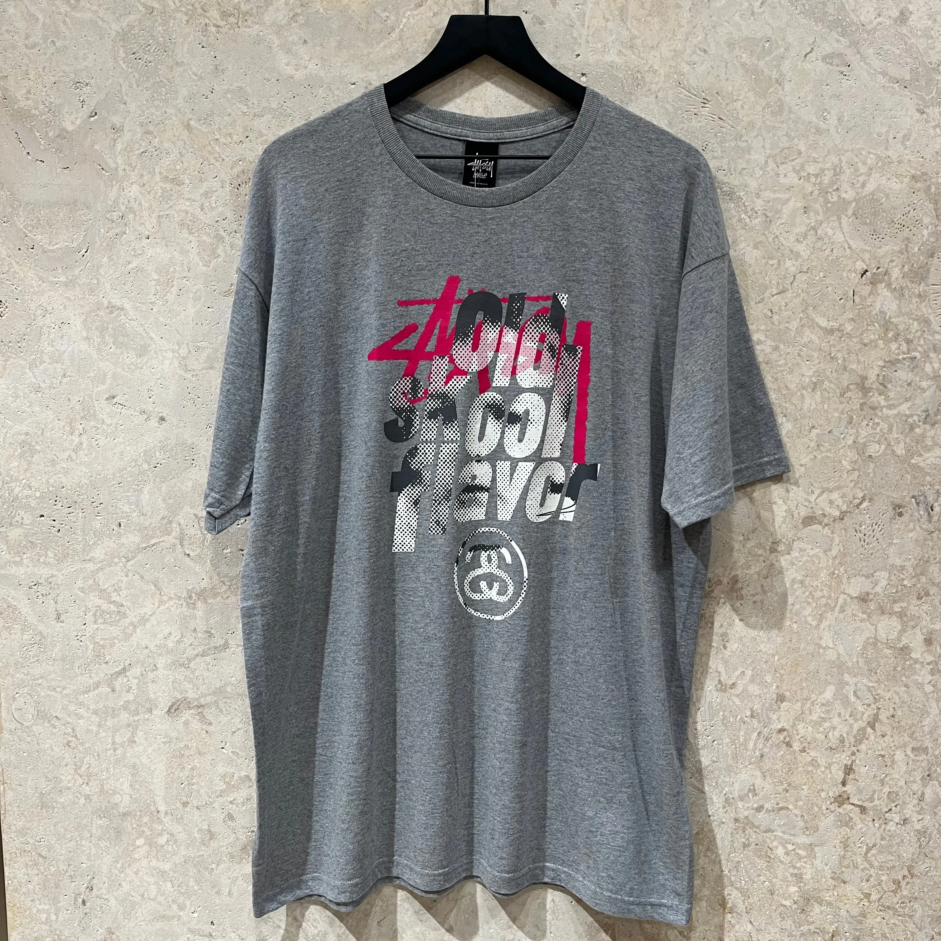 WF 2000s Stussy Old Skool T Shirt Size L